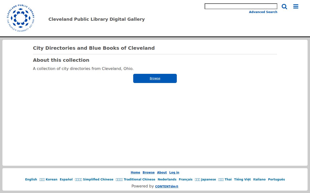 Rocky River city directory collection in the Cleveland Public Library Digital Gallery