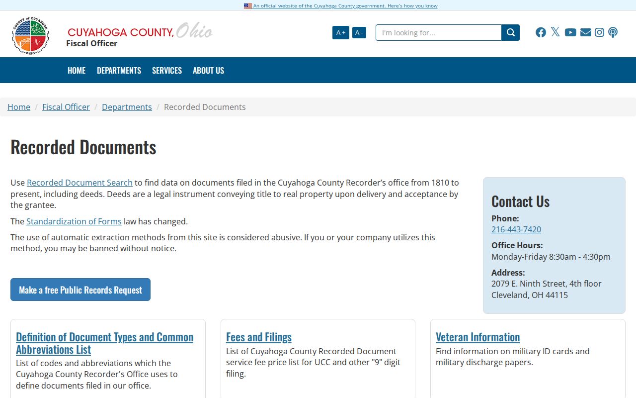 Rocky River previous residents recorded documents guidance