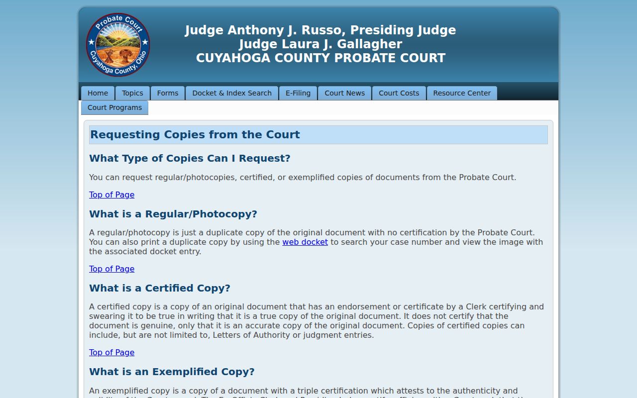 Rocky River resident lookup Probate marriage copies for a name check