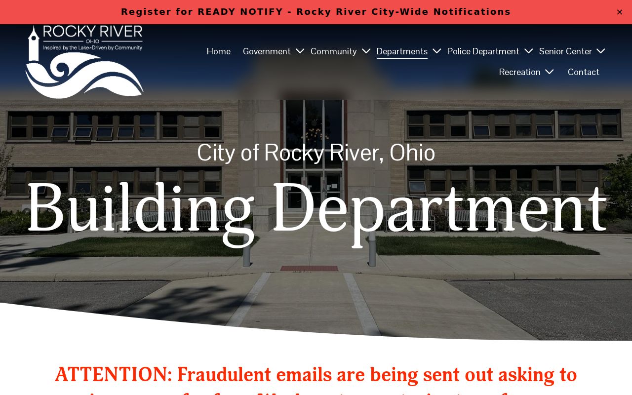 Rocky River street directory Building Department access